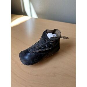 Antique Childrens Victorian Leather Shoe- Button, ONLY ONE Childs Shoe